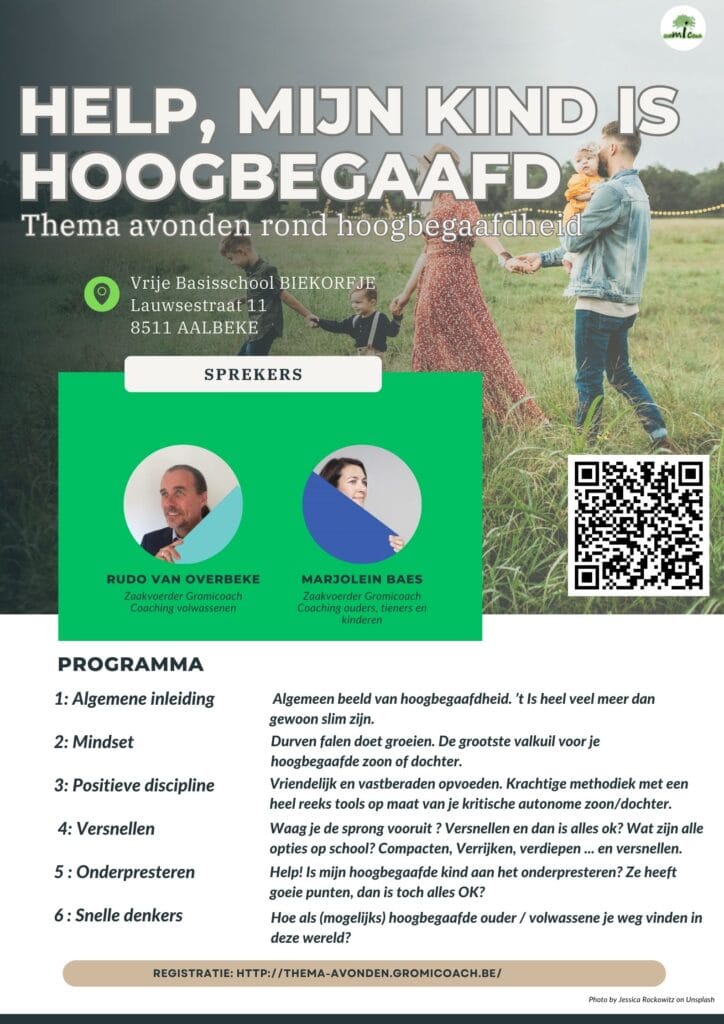 Themareeks hoogbegaafdheid voor ouders en leerkrachten