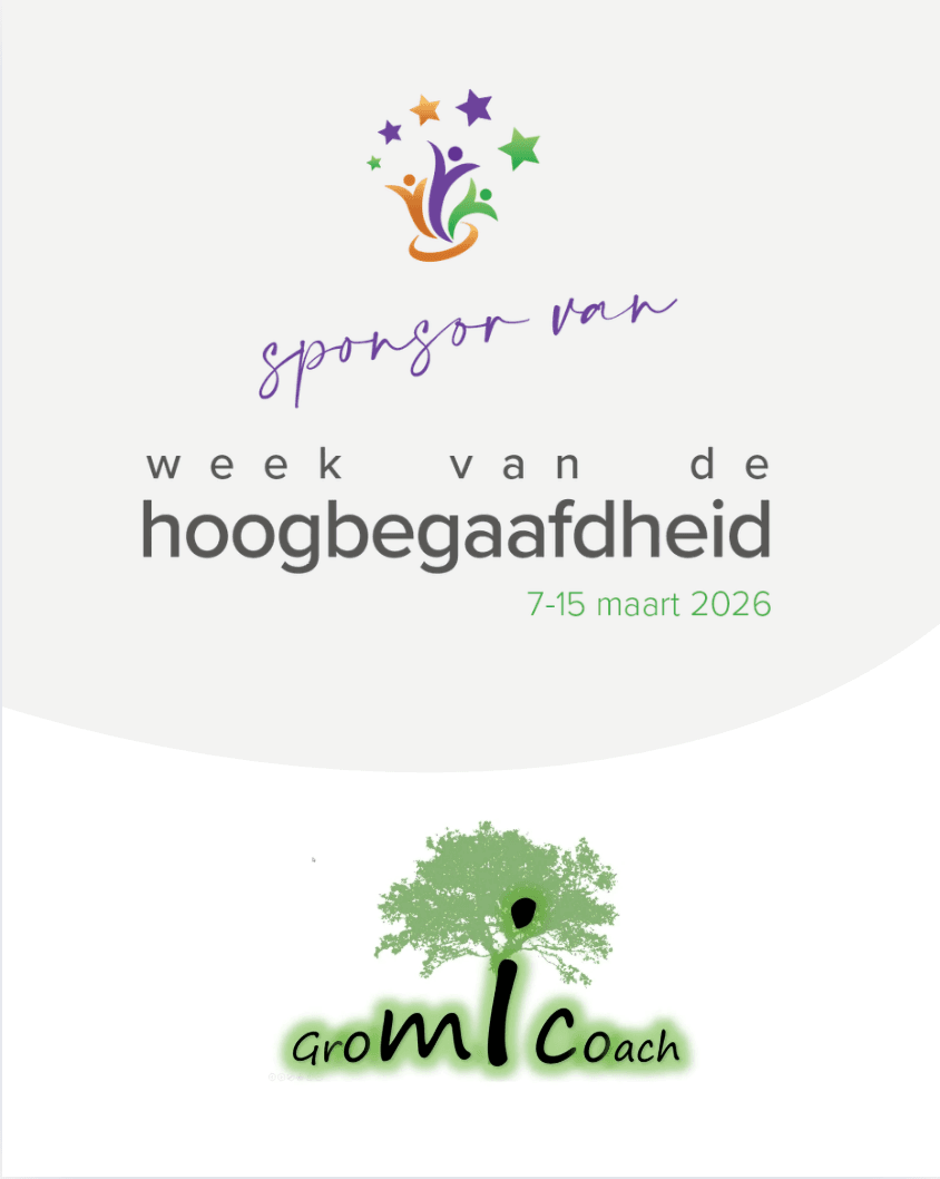 Gromicoach Sponsort van de week van de hoogbegaafdheid met gromicoach logo-hoogbegaafd