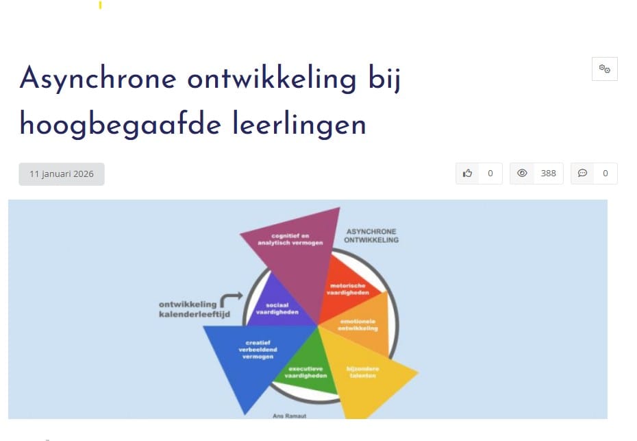 Asynchrone ontwikkeling bij hoogbegaafde leerlingen
